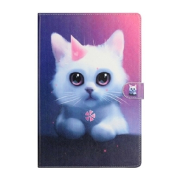 Kotelot Samsung Galaxy Tab S7 Plus / Tab S8 Plus White Kitten