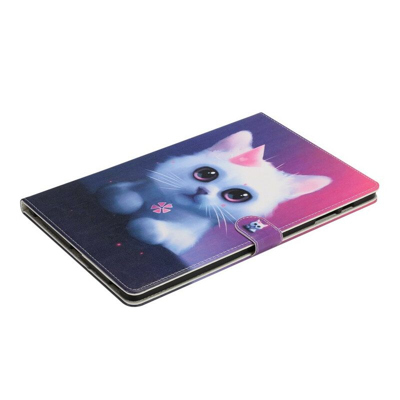 Kotelot Samsung Galaxy Tab S7 Plus / Tab S8 Plus White Kitten