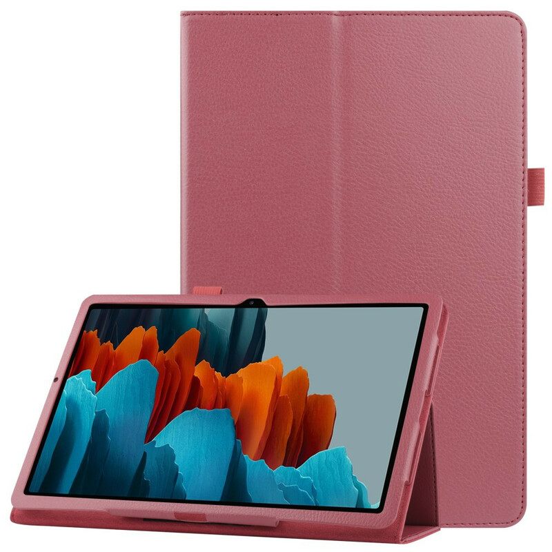 Kuoret Samsung Galaxy Tab S7 Plus / Tab S8 Plus Lychee Faux Leather