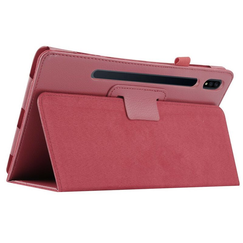 Kuoret Samsung Galaxy Tab S7 Plus / Tab S8 Plus Lychee Faux Leather