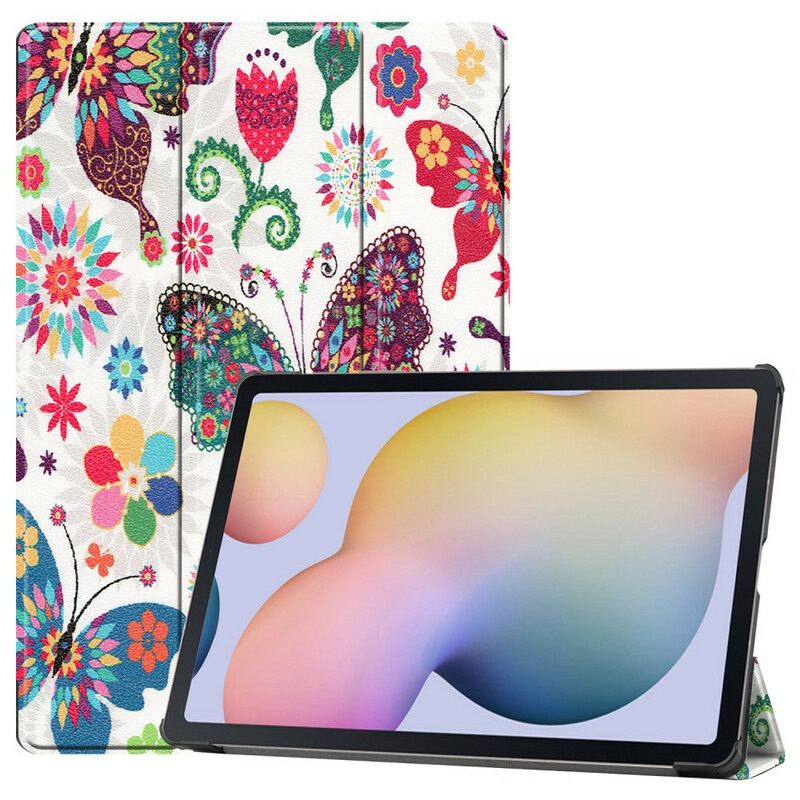 Puhelinkuoret Samsung Galaxy Tab S7 Plus / Tab S8 Plus Enhanced Butterflies And Flowers