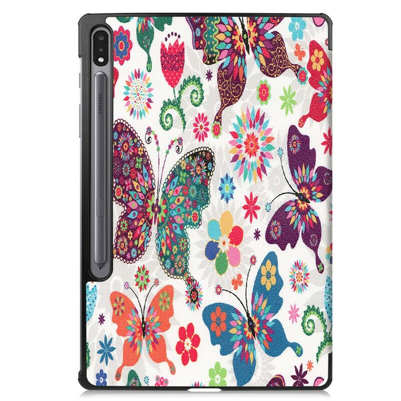 Puhelinkuoret Samsung Galaxy Tab S7 Plus / Tab S8 Plus Enhanced Butterflies And Flowers