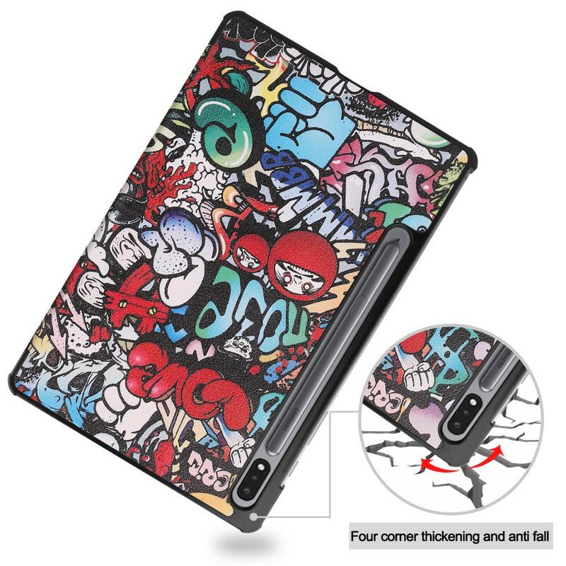 Puhelinkuoret Samsung Galaxy Tab S7 Plus / Tab S8 Plus Graffiti-kynäteline