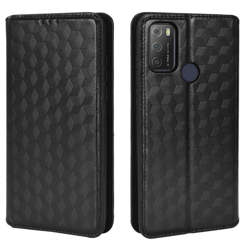 Puhelinkuoret Alcatel 1S / 3L (2021) Kotelot Flip Diamond Leather Effect