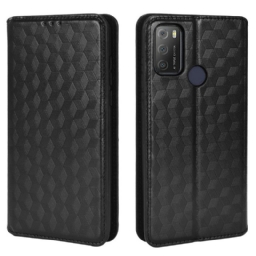 Puhelinkuoret Alcatel 1S / 3L (2021) Kotelot Flip Diamond Leather Effect