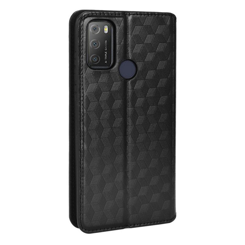 Puhelinkuoret Alcatel 1S / 3L (2021) Kotelot Flip Diamond Leather Effect