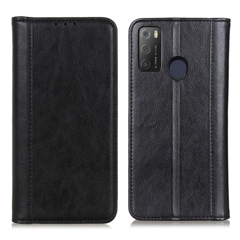 Puhelinkuoret Alcatel 1S / 3L (2021) Kotelot Flip Elegance Split Litchi Leather