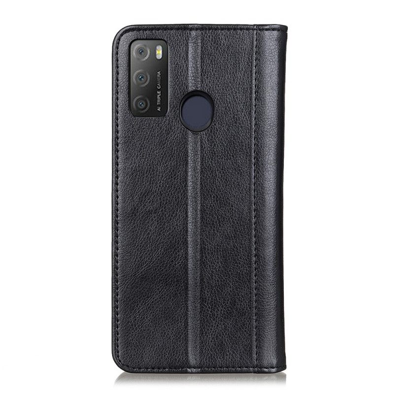 Puhelinkuoret Alcatel 1S / 3L (2021) Kotelot Flip Elegance Split Litchi Leather