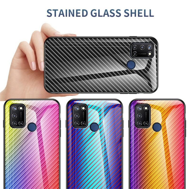 Kuori Realme 7i Carbon Fiber Karkaistu Lasi