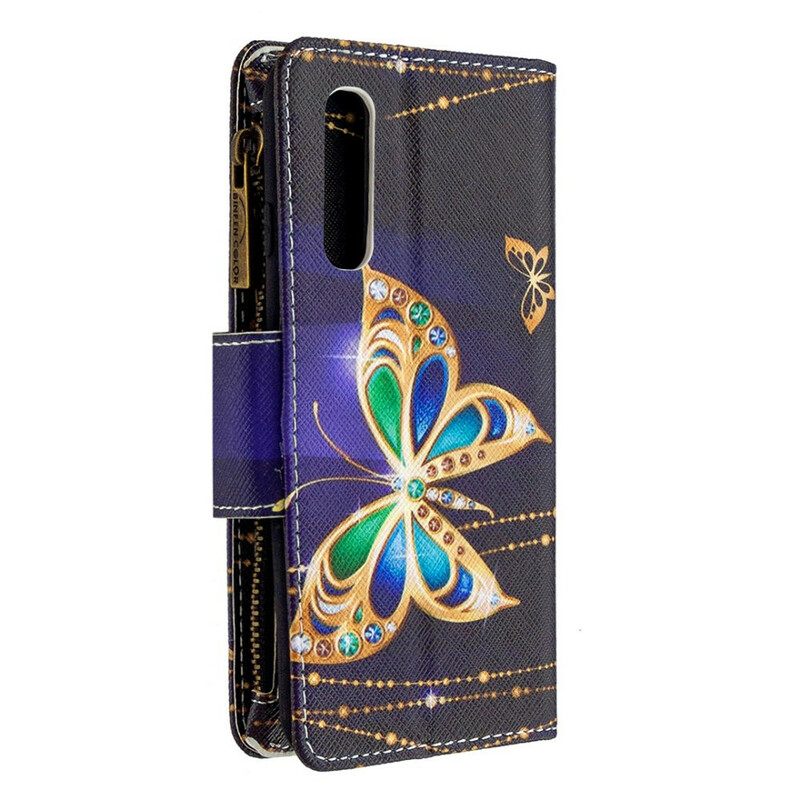 Kotelot Oppo Find X2 Neo Royal Butterfly Vetoketjullinen Pussi