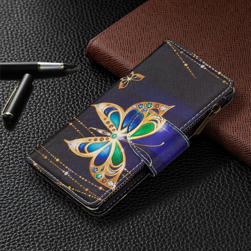 Kotelot Oppo Find X2 Neo Royal Butterfly Vetoketjullinen Pussi