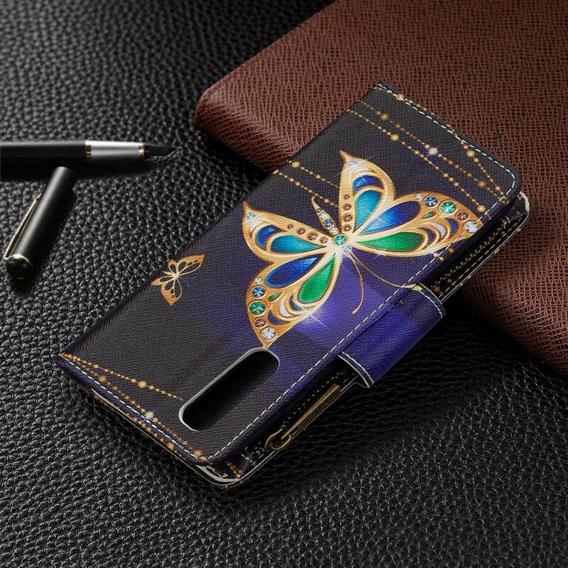 Kotelot Oppo Find X2 Neo Royal Butterfly Vetoketjullinen Pussi