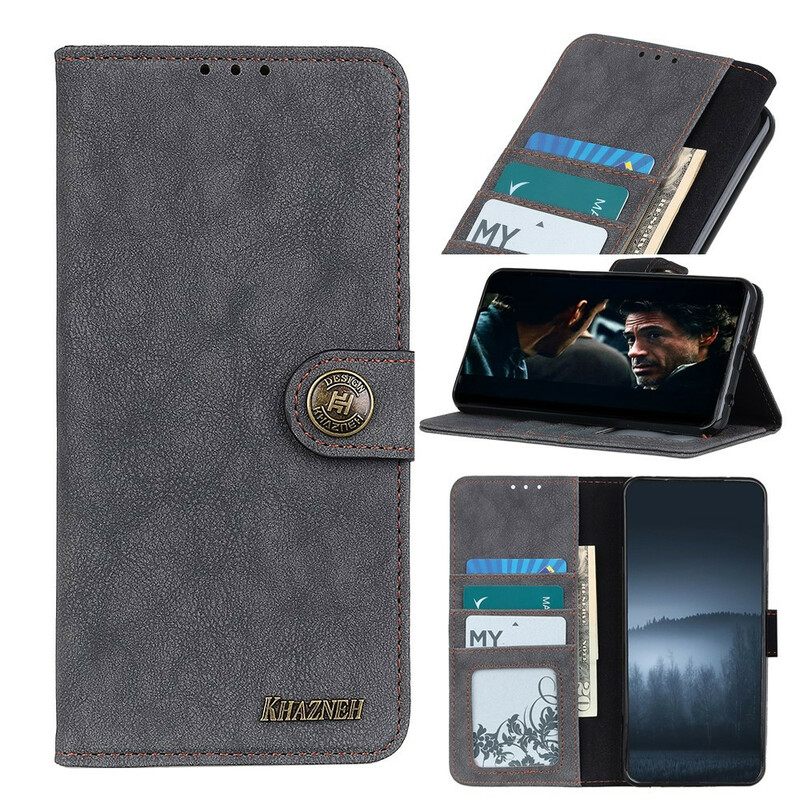 Kotelot Samsung Galaxy Note 20 Ultra Faux Leather Split Retro Khazneh