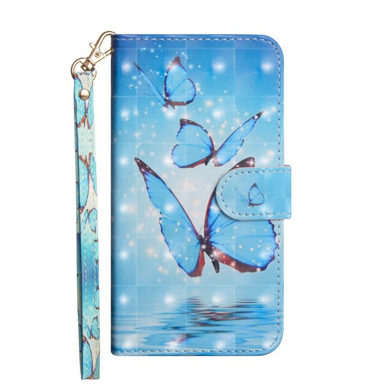 Kotelot Samsung Galaxy Note 20 Ultra Flying Blue Butterflies