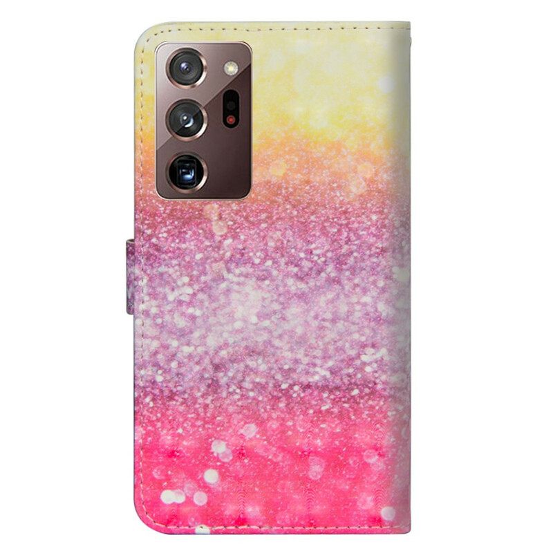 Kotelot Samsung Galaxy Note 20 Ultra Magenta Glitter Gradient