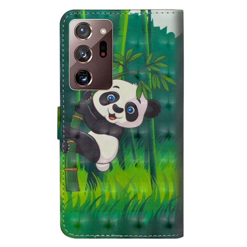 Kotelot Samsung Galaxy Note 20 Ultra Panda Ja Bamboo