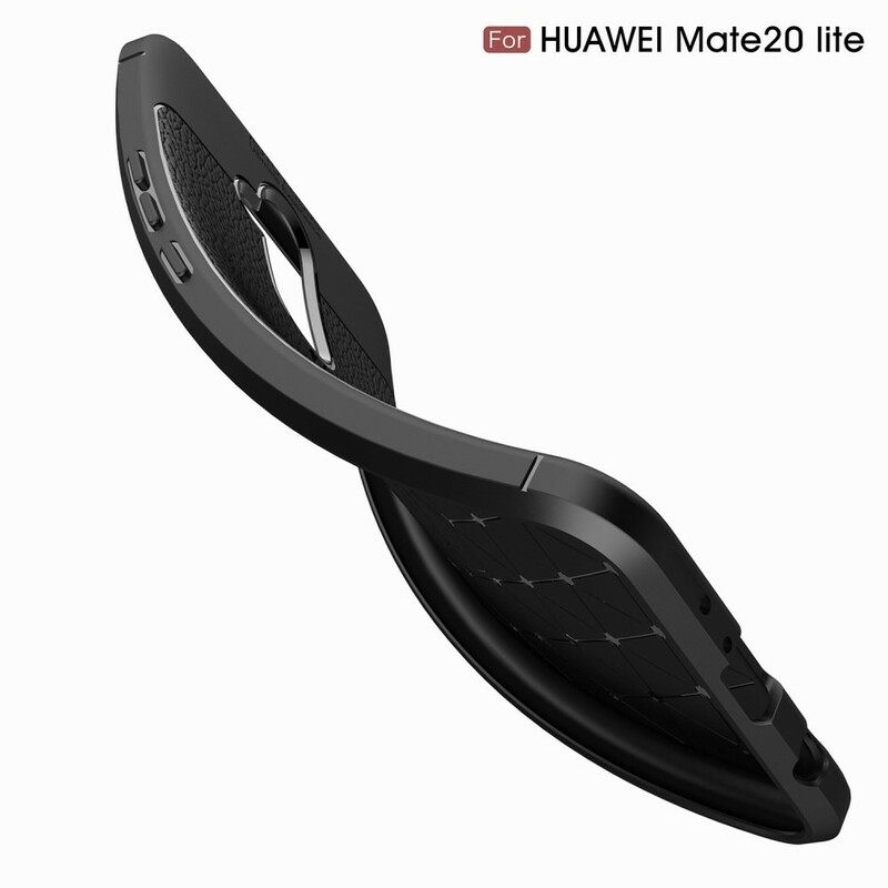 Kuori Huawei Mate 20 Lite Nahkaefekti Litsi Kaksinkertainen Linja