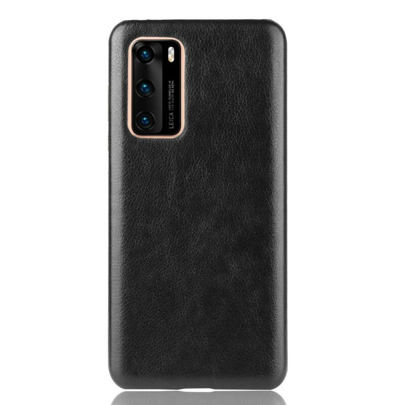 Kuori Huawei P40 Litchi Performance Leather Effect