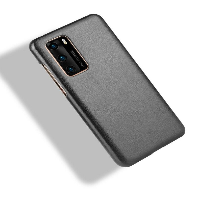 Kuori Huawei P40 Litchi Performance Leather Effect