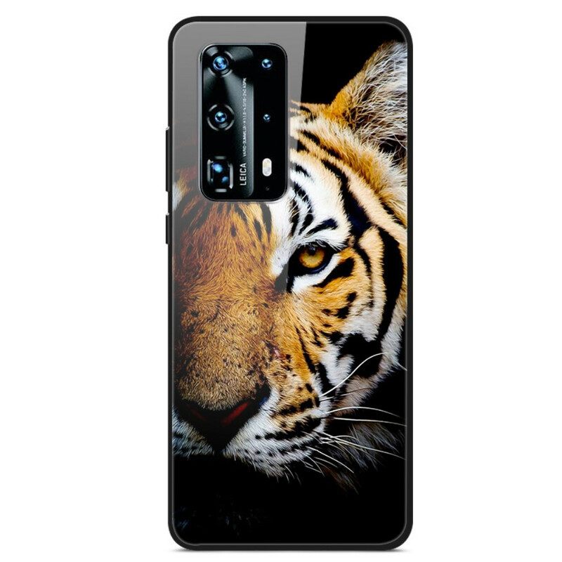 Kuori Huawei P40 Realistic Tiger Tempered Glass