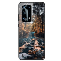 Kuori Huawei P40 Tempered Glass Road To Happiness