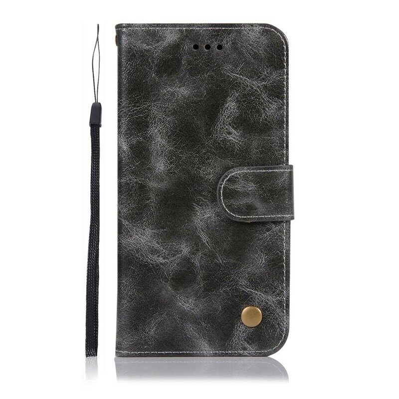 Kotelot Huawei P20 Lite Suojaketju Kuori Vintage Leather Effect Strappy