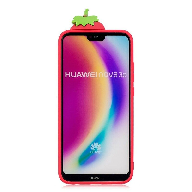 Kuori Huawei P20 Lite 3d Strawberry