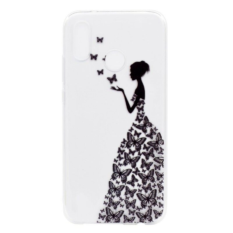 Kuori Huawei P20 Lite Transparent Butterflies Mekko