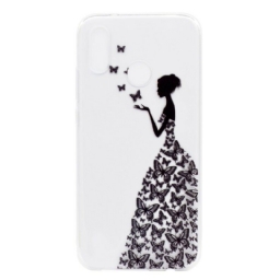 Kuori Huawei P20 Lite Transparent Butterflies Mekko