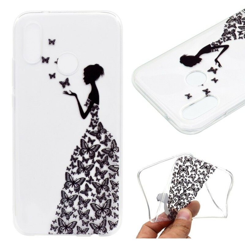 Kuori Huawei P20 Lite Transparent Butterflies Mekko