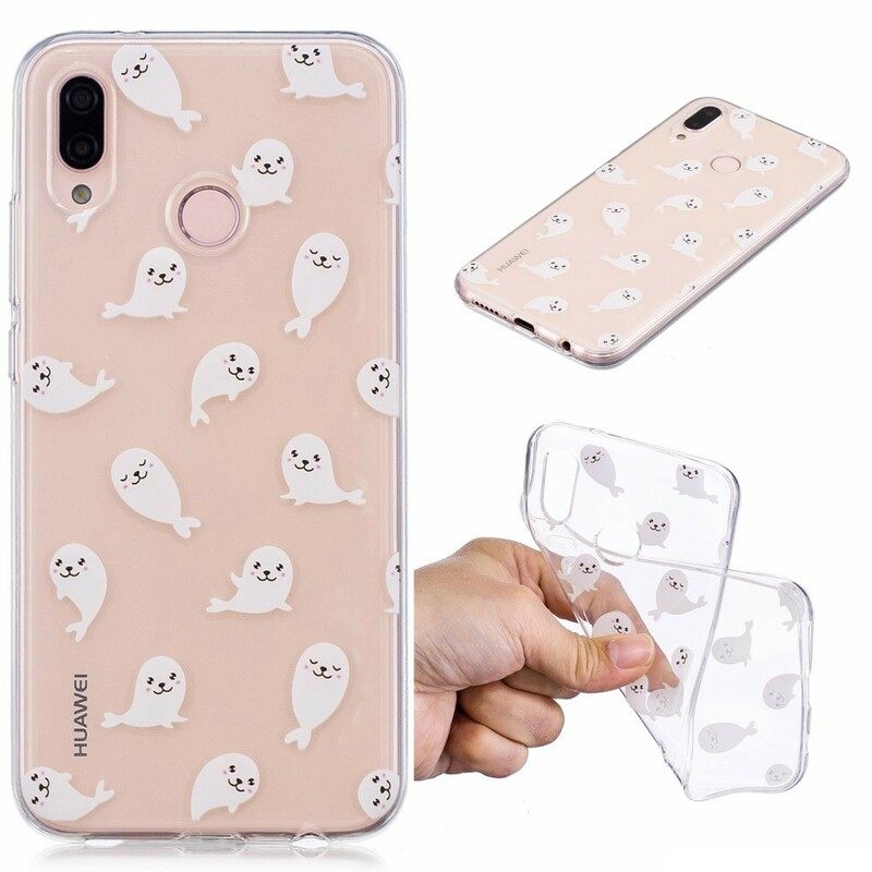 Kuori Huawei P20 Lite Transparent Sea Lions Hauskaa