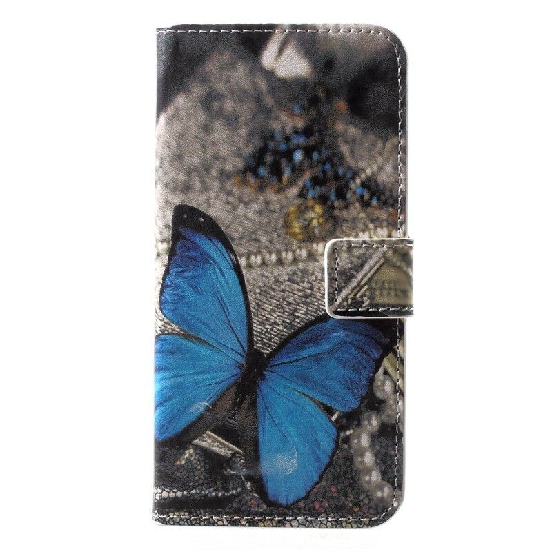 Nahkakotelo Huawei P20 Lite Blue Butterfly