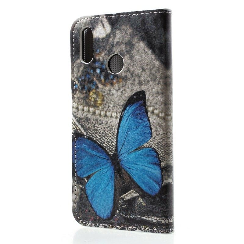 Nahkakotelo Huawei P20 Lite Blue Butterfly