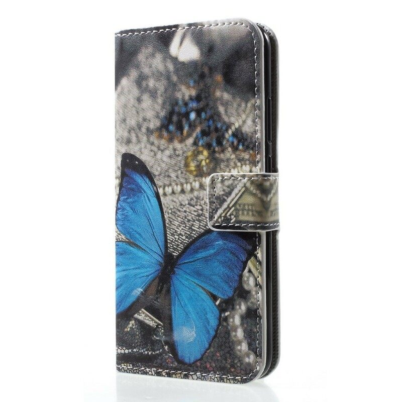 Nahkakotelo Huawei P20 Lite Blue Butterfly