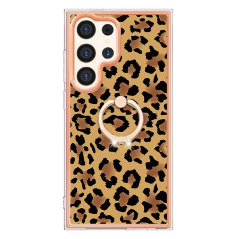 Kuori Samsung Galaxy S24 Ultra 5g Leopard Print -sormustelineellä