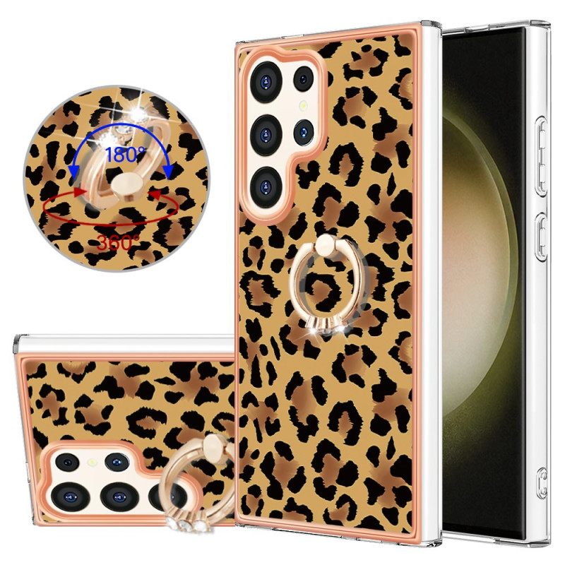 Kuori Samsung Galaxy S24 Ultra 5g Leopard Print -sormustelineellä