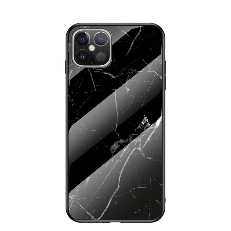 Case iPhone 12 Pro Max Tempered Glass Marble Colors