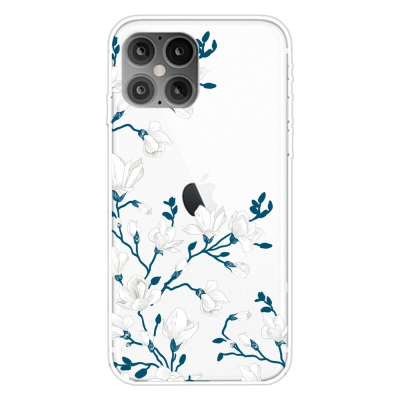 Case iPhone 12 Pro Max Valkoiset Kukat