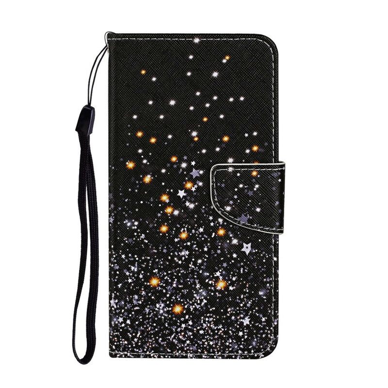 Kotelot iPhone 12 Pro Max Stars And Sequins With Lanyard