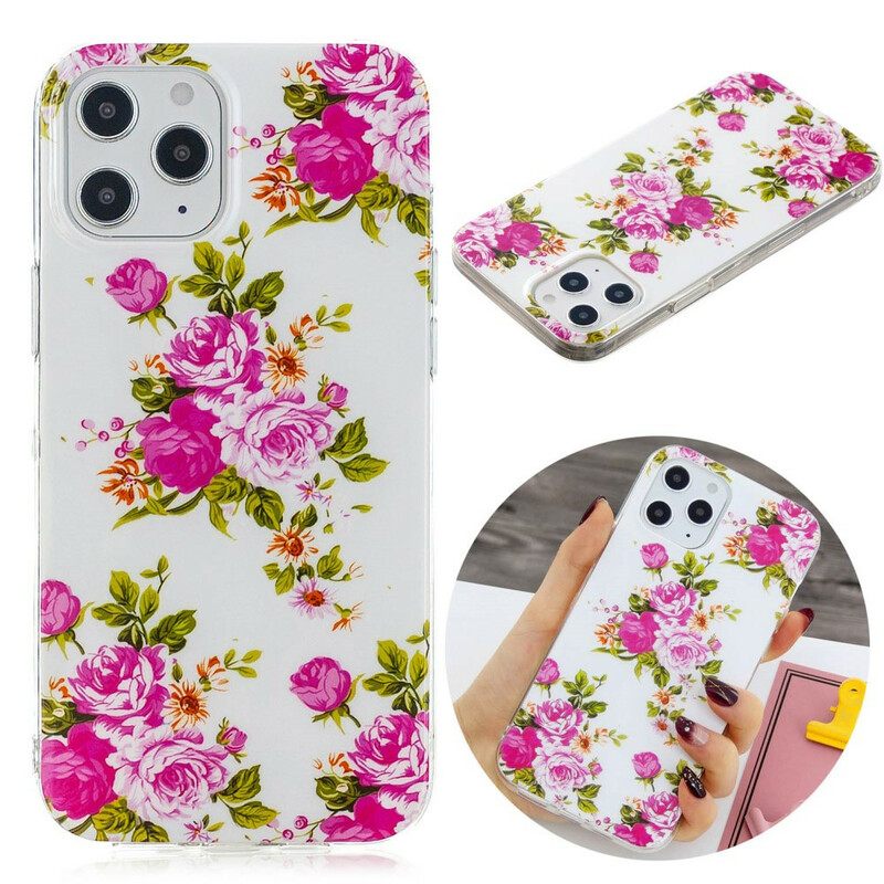 Kuori iPhone 12 Pro Max Fluorescent Liberty Flowers