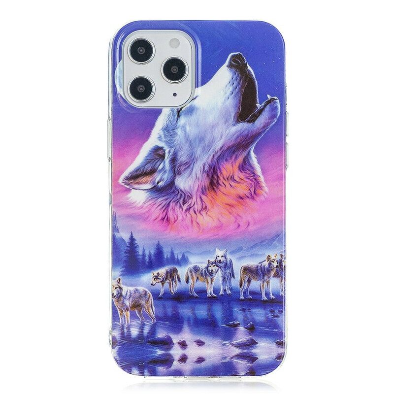 Kuori iPhone 12 Pro Max Fluorescent Wolf Sarja