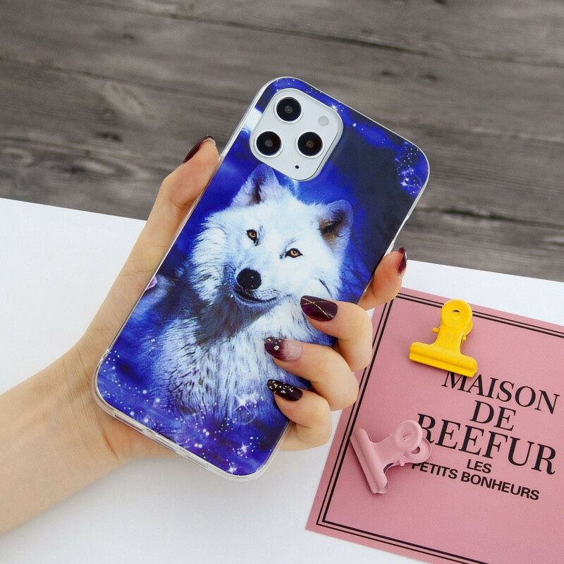 Kuori iPhone 12 Pro Max Fluorescent Wolf Sarja