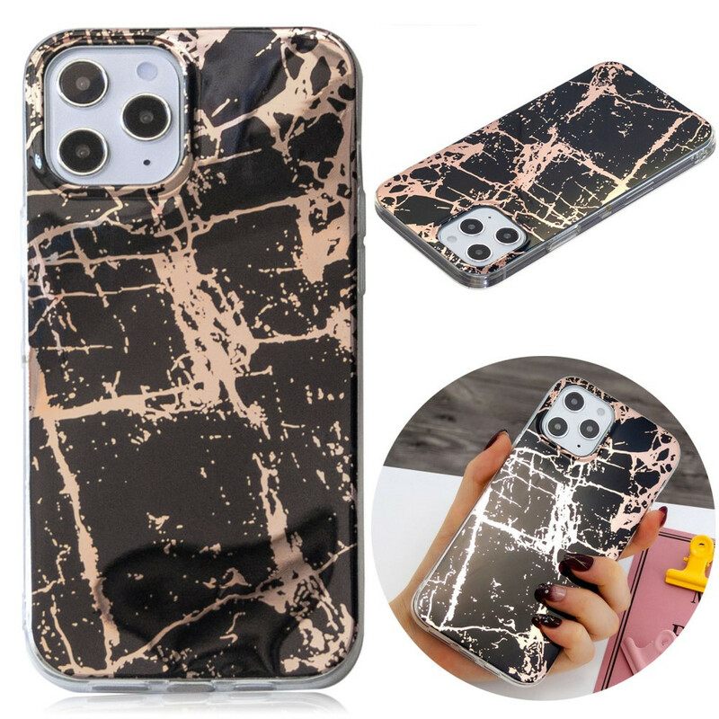 Kuori iPhone 12 Pro Max Marble Colored Geometry 2