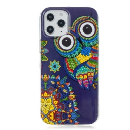 Kuori iPhone 12 Pro Max Owl Fluoresoiva Mandala