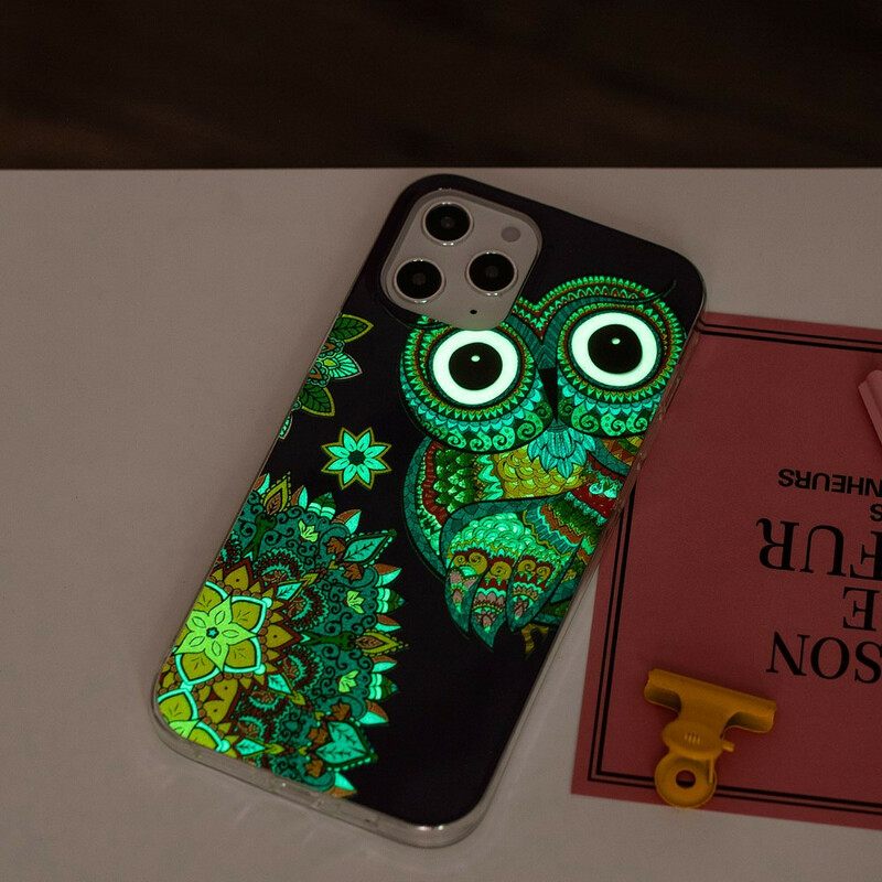 Kuori iPhone 12 Pro Max Owl Fluoresoiva Mandala