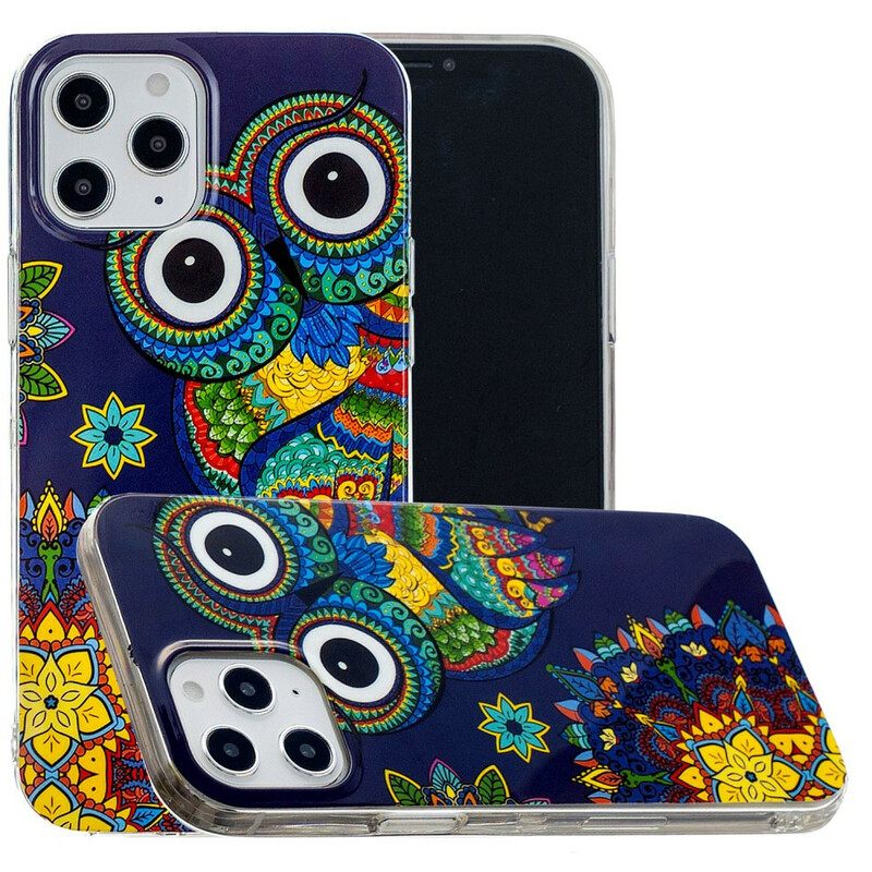 Kuori iPhone 12 Pro Max Owl Fluoresoiva Mandala