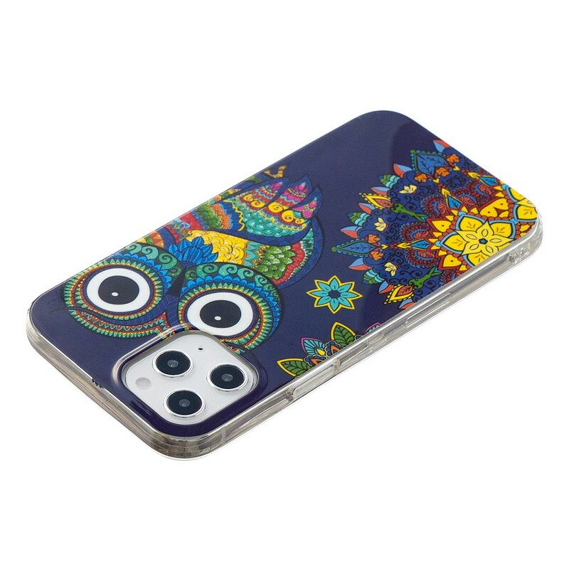 Kuori iPhone 12 Pro Max Owl Fluoresoiva Mandala