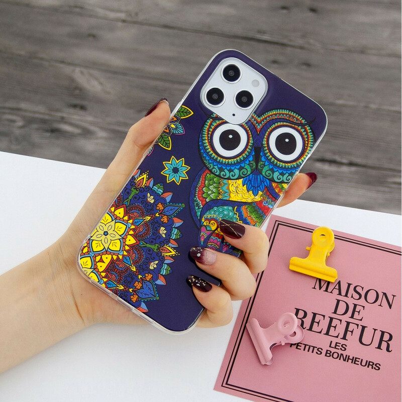 Kuori iPhone 12 Pro Max Owl Fluoresoiva Mandala