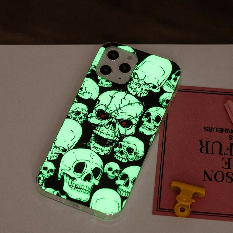 Kuori iPhone 12 Pro Max Varoitus Fluoresoivat Pääkallot