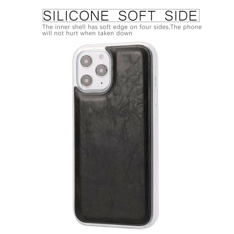 Kuori Kotelot iPhone 12 Pro Max Irrotettava Distressed Leather Tyyli